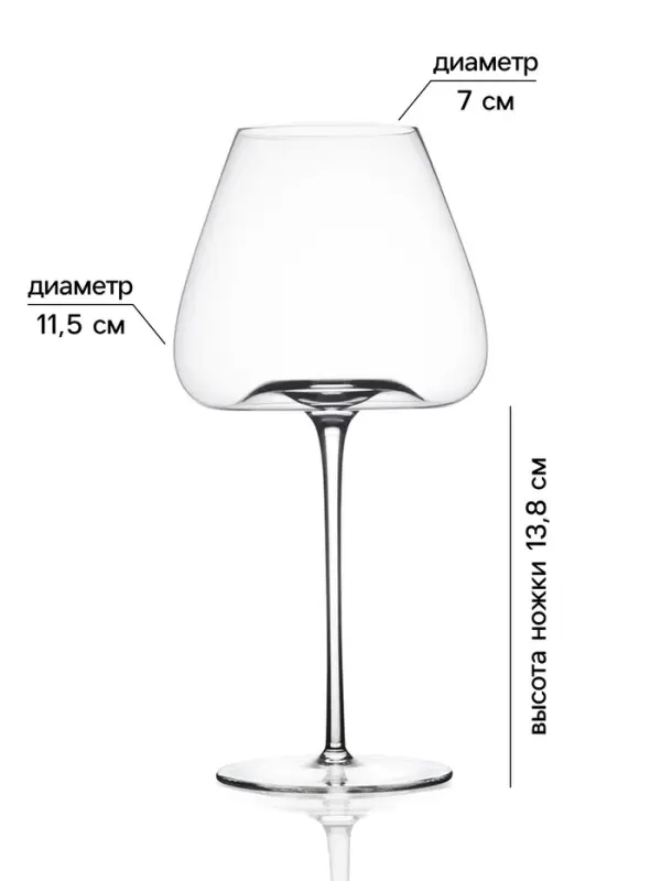 Бокал для вина Magistro &laquo;Амьен&raquo;, 680 мл, h=25 см, стекло, прозрачный