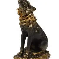 Фигурка &laquo;Волк&raquo;, гипс под бронзу, 11&times;18&times;7 см