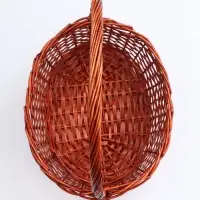 Корзина плетёная для хранения, 42&times;32&times;13 см, ручка h=20 см, ива, коричневая, Greengo