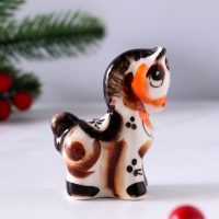 Сувенир Конь Буян, 7,5х6х3 см, гжель, цвет