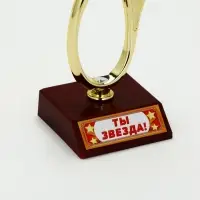 Статуэтка наградная &laquo;Ты звезда&raquo;, пластиковая, 18&times;7 см, цвет золотой