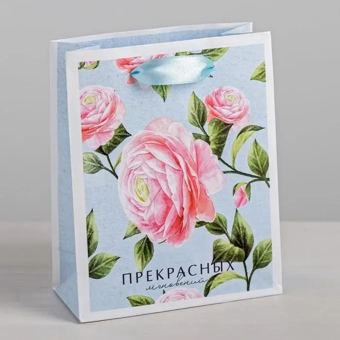 Пакет подарочный ламинированный, упаковка, &laquo;Прекрасных мгновений&raquo;, S 12 х 15 х 5.5 см