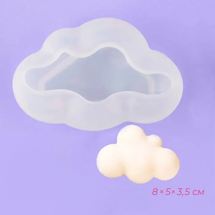 Молд для заливки &laquo;Облако&raquo;, силикон, 8&times;5&times;3.5 см, прозрачный