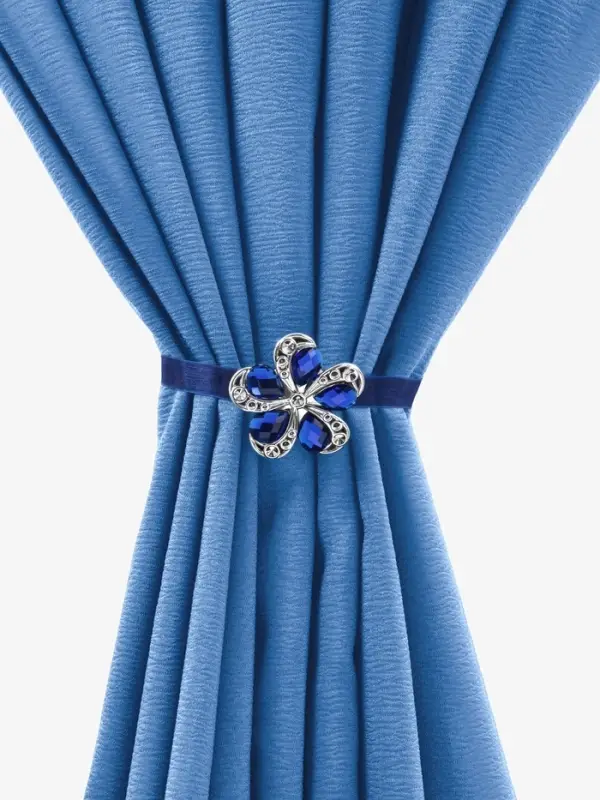 Подхват для штор &laquo;Цветок ромашка&raquo;, d=5.5 см, синий