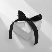 Коробочка подарочная складная «Сюрприз» 6×6×4.5, чёрно-белый