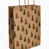 Набор подарочных пакетов &laquo;Ёлочки&raquo;, 3 шт,  25&times;4&times;30.5 см, 30&times;40&times;11,5 см, 18&times;23&times;10 см
