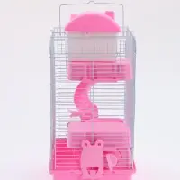 Клетка для мелких грызунов &laquo;Пижон&raquo;, с наполнением, 27&times;21&times;40 см, розовая