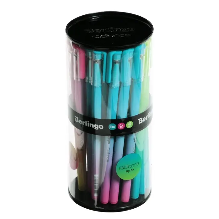 Ручка шариковая Berlingo. Radiance, синий стержень, узел 0.7 мм, МИКС