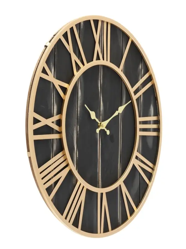 Часы настенные интерьерные &laquo;Кесвик&raquo;, серия: Лофт, дерево, металл, бесшумные, плавный ход, d=49 см, от батарейки 1&times;АА