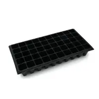 Кассета для рассады, 50 ячеек по 100 мл, пластик, чёрная, 54&times;27&times;8 см, Greengo