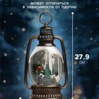 Светодиодная фигура &laquo;Ночные огни&raquo;, 27.9&times;15.7&times;7.6 см, музыка, от батареек ААх3, USB, свечение тёплое белое