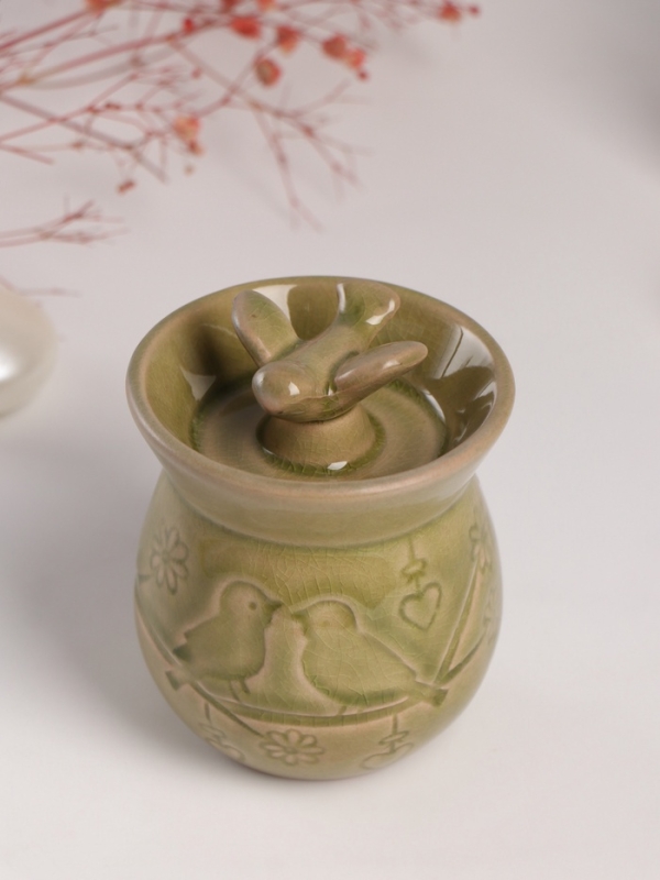 Аромалампа керамика Аромалампа керамика "Птички на ветке" 7,5х7,5х9,8 см