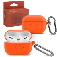 Чехол APods Pro Hang Silicon Сase с карабином   HF peach