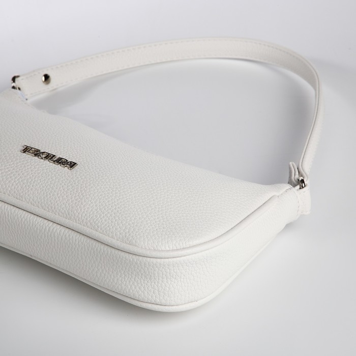 Сумка женская TEXTURA, багет, маленький размер, цвет белый Сумка женская TEXTURA, багет, маленький размер, цвет белый
