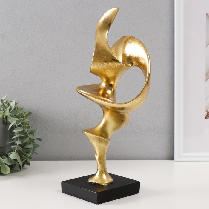 Сувенир полистоун  Сувенир полистоун "Абстракция. Всполохи огня" золото 17,5х10х33 см