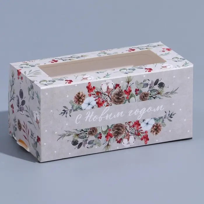Коробка для макарун «Праздничная акварель» 12×5.5×5.5 см Коробка для макарун «Праздничная акварель» 12×5.5×5.5 см