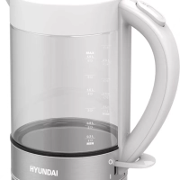 Чайник HYK-G9990 1,5л 2000Вт белый (стекло)