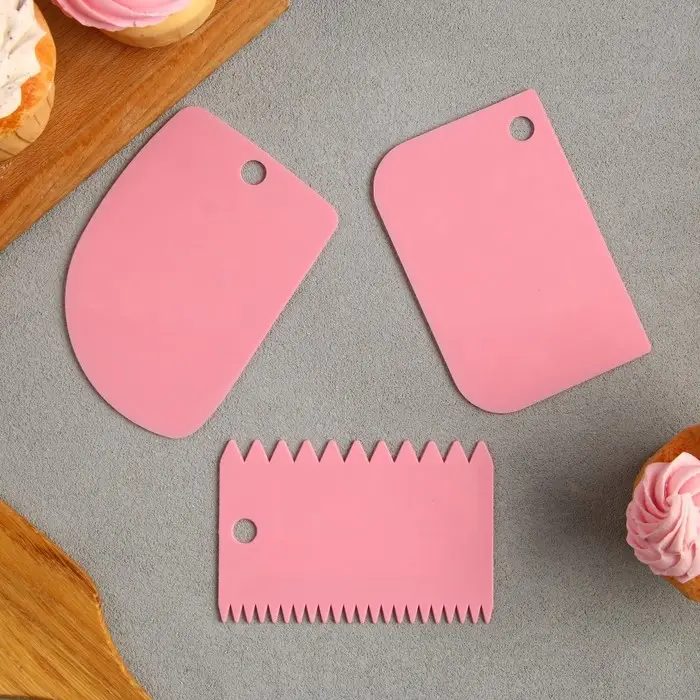 Шпатель кондитерский «Создаю праздник», набор 3 шт., 11.5×8 см, 11.2×6.5 см, 10×7 см Шпатель кондитерский «Создаю праздник», набор 3 шт., 11.5×8 см, 11.2×6.5 см, 10×7 см