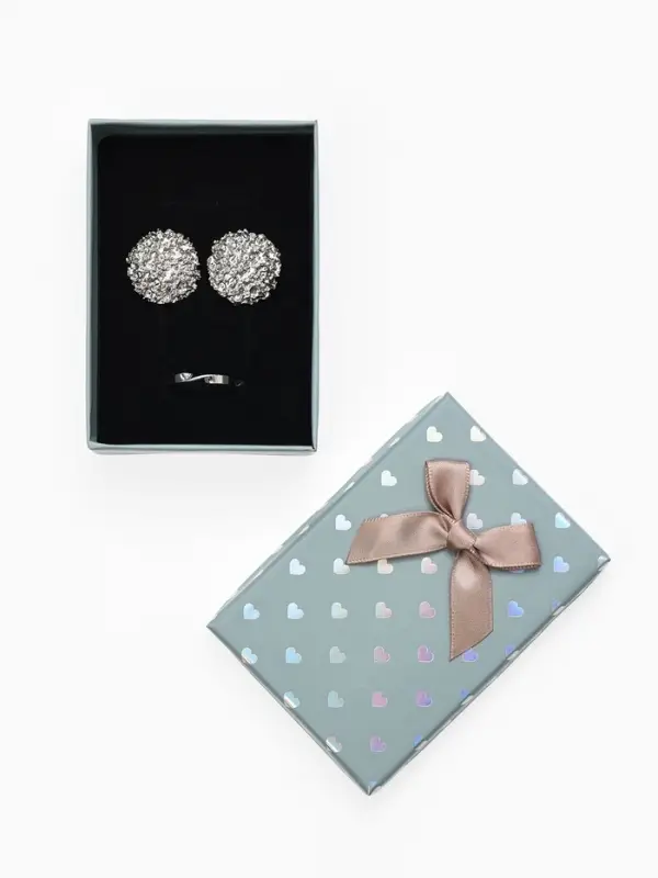 Набор подарочных коробочек 6 шт. под набор &laquo;Сердечки&raquo;, 7&times;9.5, цвет серый (7528512)