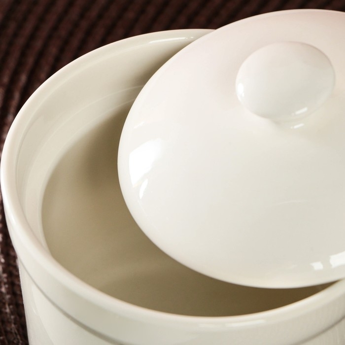 Сахарница керамическая «Для души», 250 мл, цвет белый Сахарница керамическая «Для души», 250 мл, цвет белый