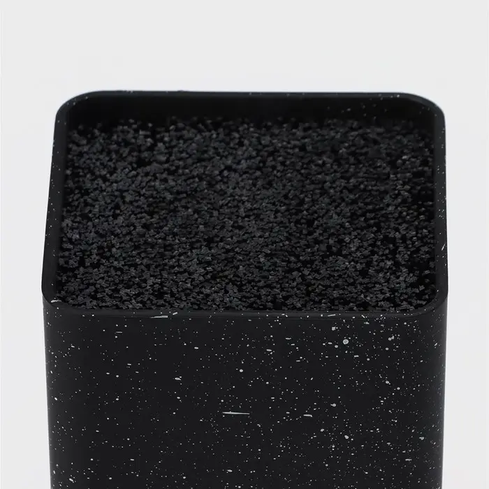 Подставка для ножей с наполнителем Доляна «Зефир», 22×10 см, цвет чёрный