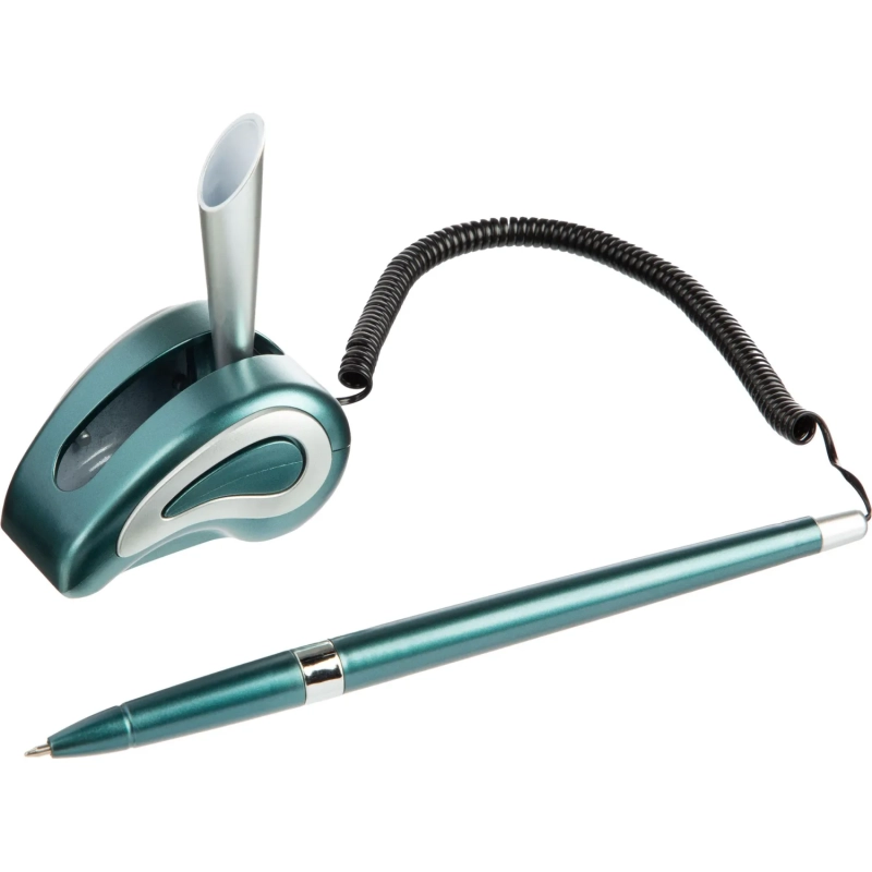 Ручка шариковая на подставке на липучке для стены и стол Attache бел,син.ст