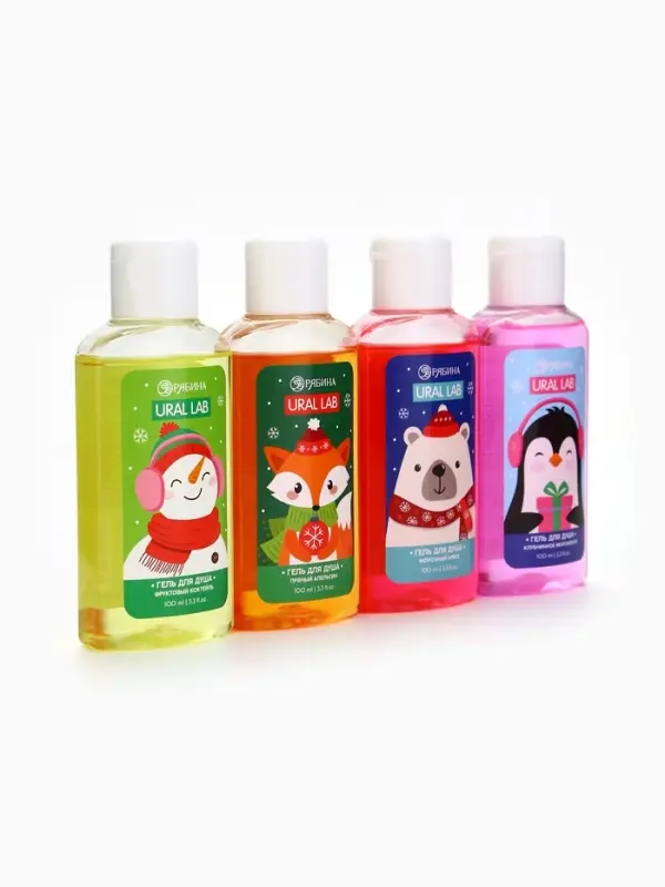 Гель для душа новогодний, аромат: морозный арбуз, 100 мл, Ural Lab
