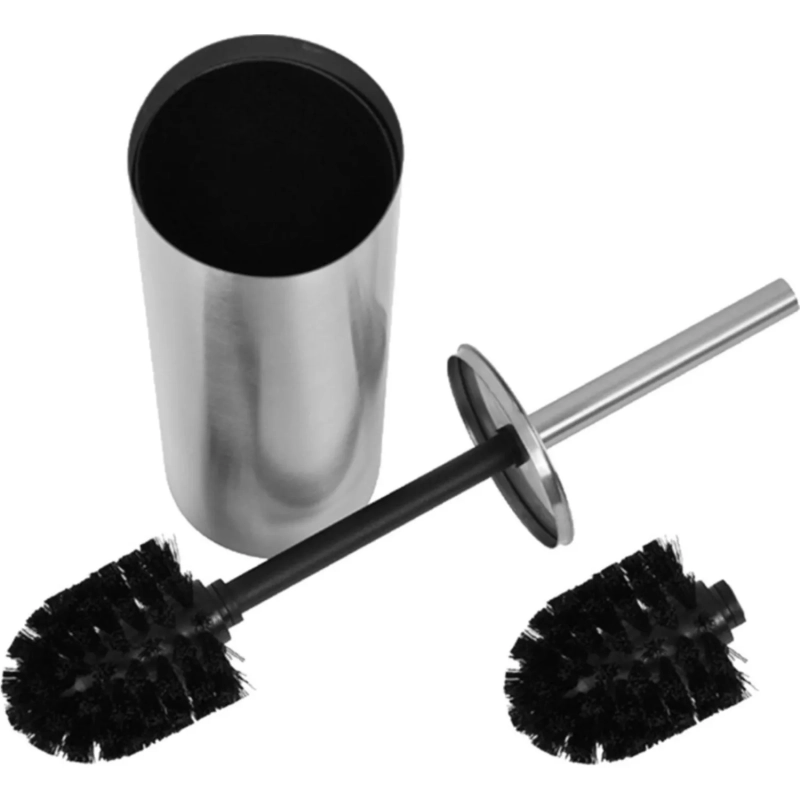 Ершик для унитаза Luscan закрытый с подст.,нержавеющ. сталь, серебристый