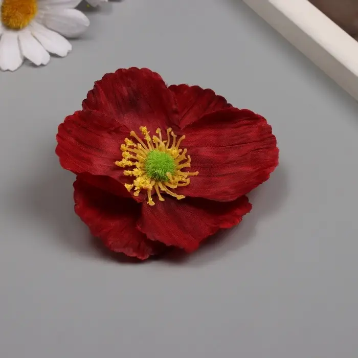 Бутон на ножке для декорирования &laquo;Рудбекия красная&raquo;, 6.5&times;6.5 см