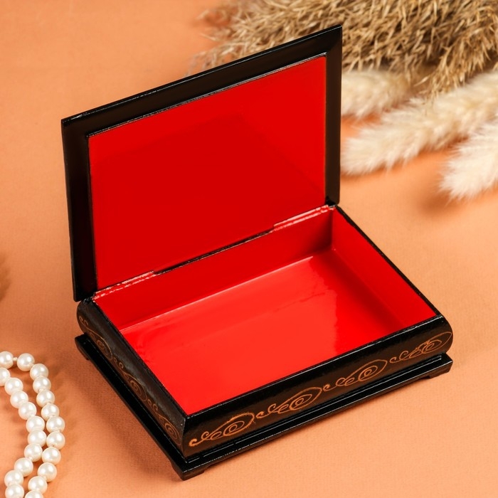 Шкатулка «Пионы в вазе», 10×14 см, лаковая миниатюра