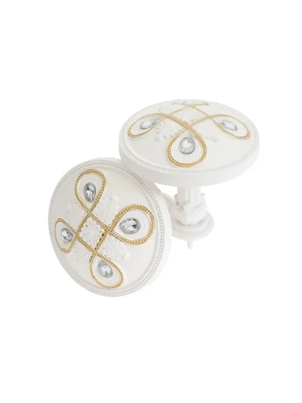 Крючок для штор CAPPIO KS033, d=98 мм, цвет белый с золотом, 2 шт Крючок для штор CAPPIO KS033, d=98 мм, цвет белый с золотом, 2 шт