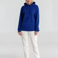 Толстовка с капюшоном унисекс Hoodie, ярко-синяя, размер XS