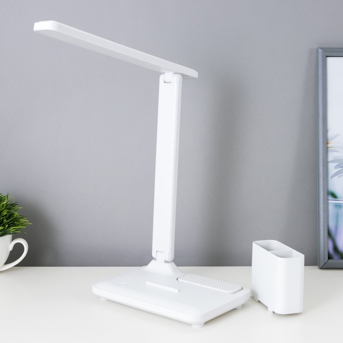 Настольная лампа сенсорная LED 10Вт АКБ USB белый 17х25,5х29 см Настольная лампа сенсорная LED 10Вт АКБ USB белый 17х25,5х29 см