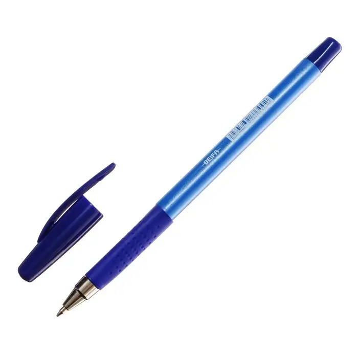 Ручка шариковая Beifa с резиновым держателем, стержень синий, 0.7 мм Ручка шариковая Beifa с резиновым держателем, стержень синий, 0.7 мм