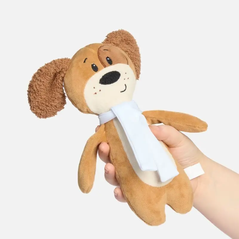 Мягкая игрушка Beastie Toys, собачка с белым шарфом Мягкая игрушка Beastie Toys, собачка с белым шарфом