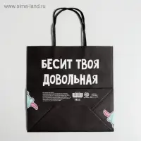Пакет подарочный, упаковка, &laquo;Бесит&raquo;, 22&times;22&times;11 см