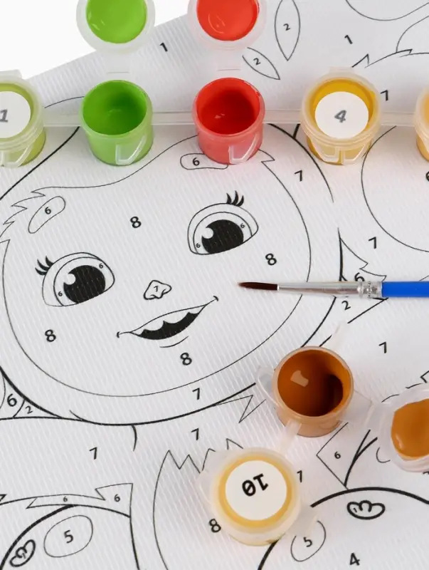 Картина по номерам с подрамником &laquo;Чебурашка и апельсины&raquo;, 20&times;30 см