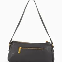 Сумка женская багет TEXTURA на молнии, 27&times;8&times;13 см, тёмно-серая