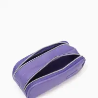 Косметичка - пенал на молнии с двумя отделами, фиолетовая