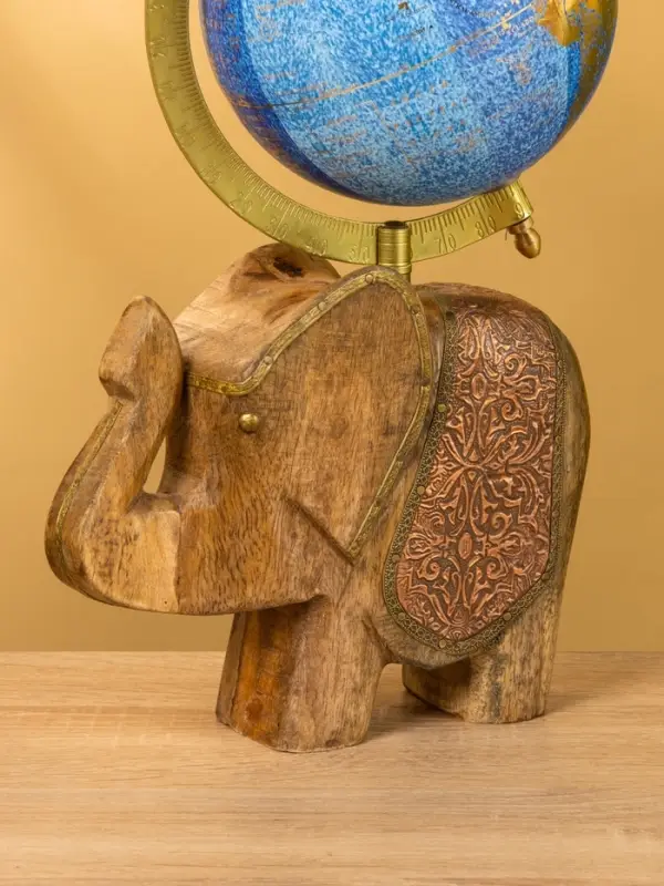 Глобус сувенирный, 17×12.5×31.5 см, подставка дерево