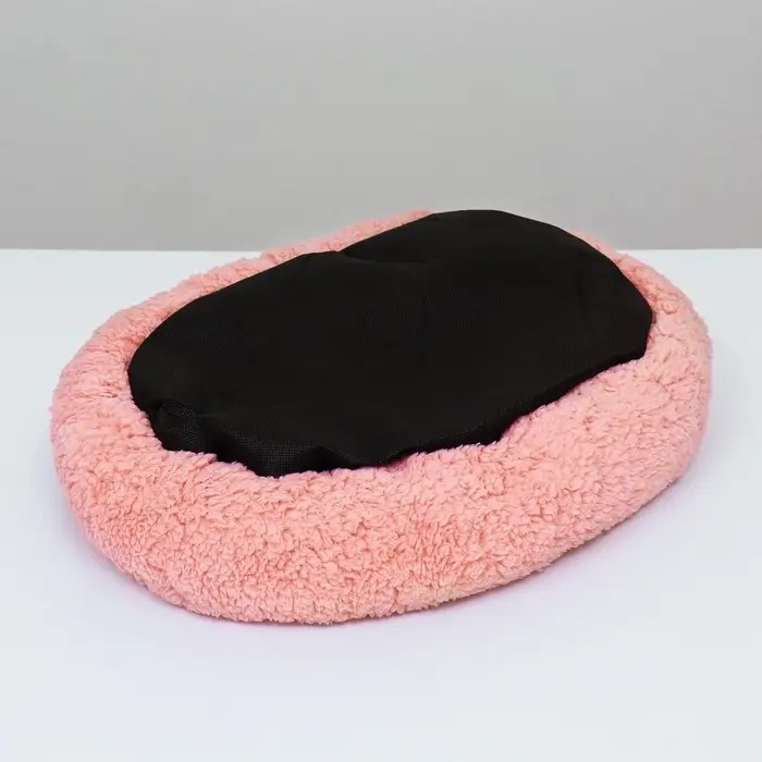 Лежанка для животных &laquo;Уют&raquo;, 45&times;35&times;11 см, мягкий мех, розовая