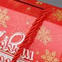 Коробка подарочная складная  "Снегири" 16 х 8 х 20 см