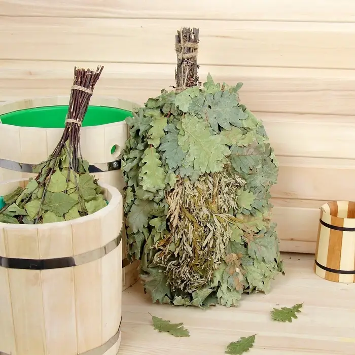 Веник для бани, дубовый, 55 см, с полынью, &laquo;Добропаровъ&raquo;