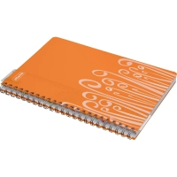 Бизнес-тетрадь А4,140 л,пласт обл, с разд,спир,ATTACHE FANTASY,оранж