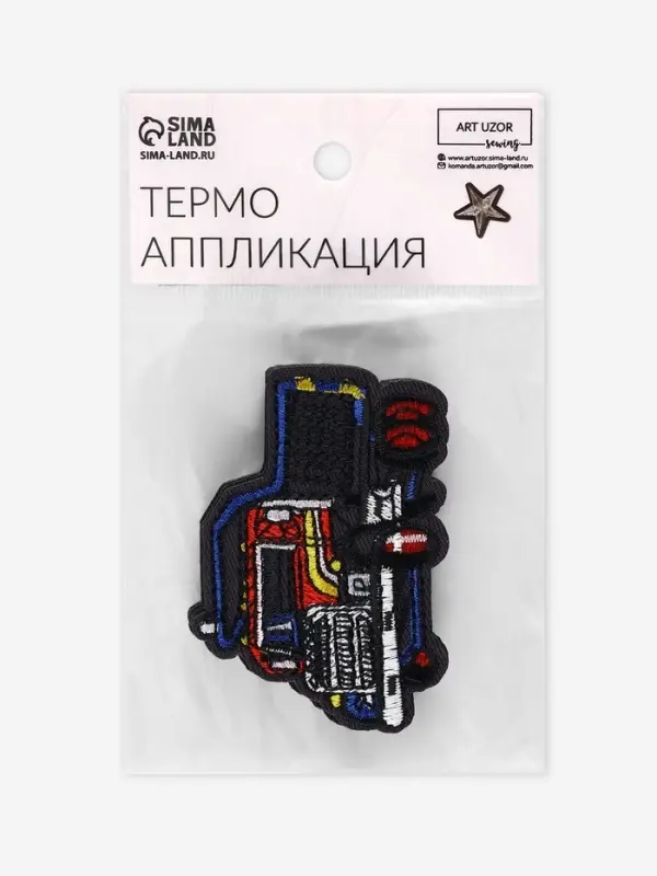 Термоаппликация «Грузовик», 4.9×7 см, серая Термоаппликация «Грузовик», 4.9×7 см, серая