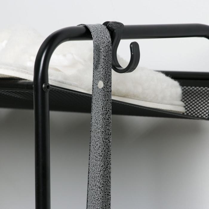 Ложка для обуви Доляна, с крючком, 42×4 см, покрытие антик серебро