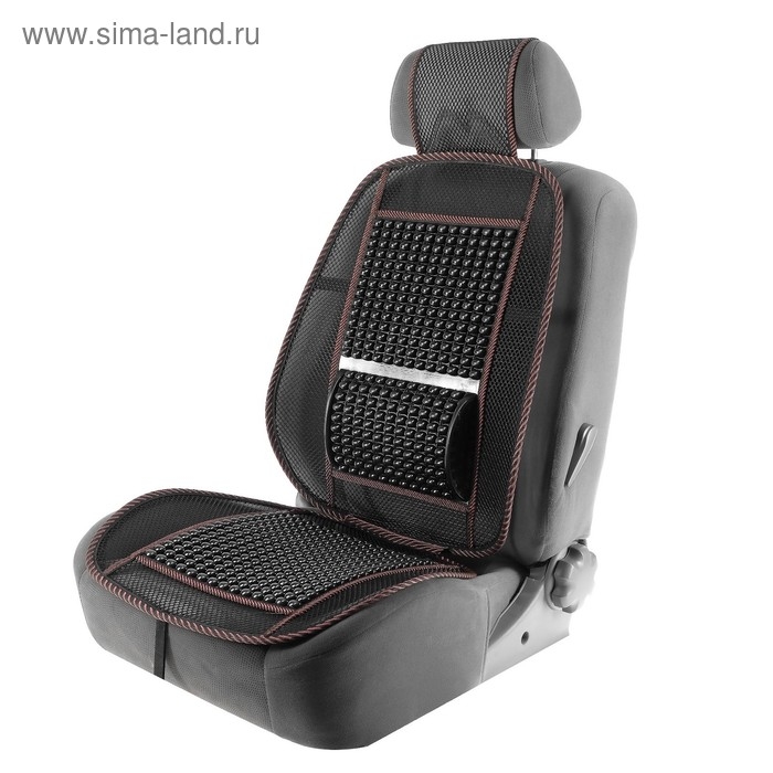 Накидка-массажёр на сиденье TORSO, 123×47 см, с поясничной опорой, коричневый Накидка-массажёр на сиденье TORSO, 123×47 см, с поясничной опорой, коричневый