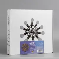 Гирлянда &laquo;Белт-лайт&raquo; 5 м с насадками &laquo;Роса&raquo;, IP44, УМС, тёмная нить, 50 LED, свечение мульти, 3 В