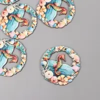 Декор для творчества дерево "Морской конёк" 3,9х3,9х0,3 см Декор для творчества дерево "Морской конёк" 3,9х3,9х0,3 см
