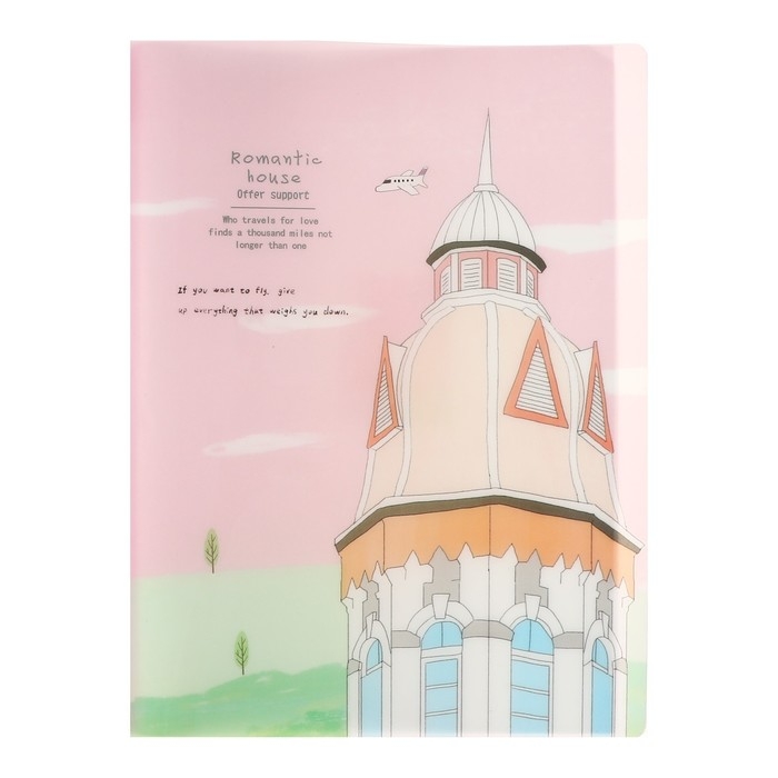 Папка формат А4, с 30 прозрачными файлами Папка формат А4, с 30 прозрачными файлами "Достопримечательность", МИКС